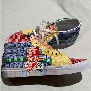 Vans Sk8 Mid Pride Rainbow Collection LGBTQ Canvas Sneakers Shoes Men’s Size 11